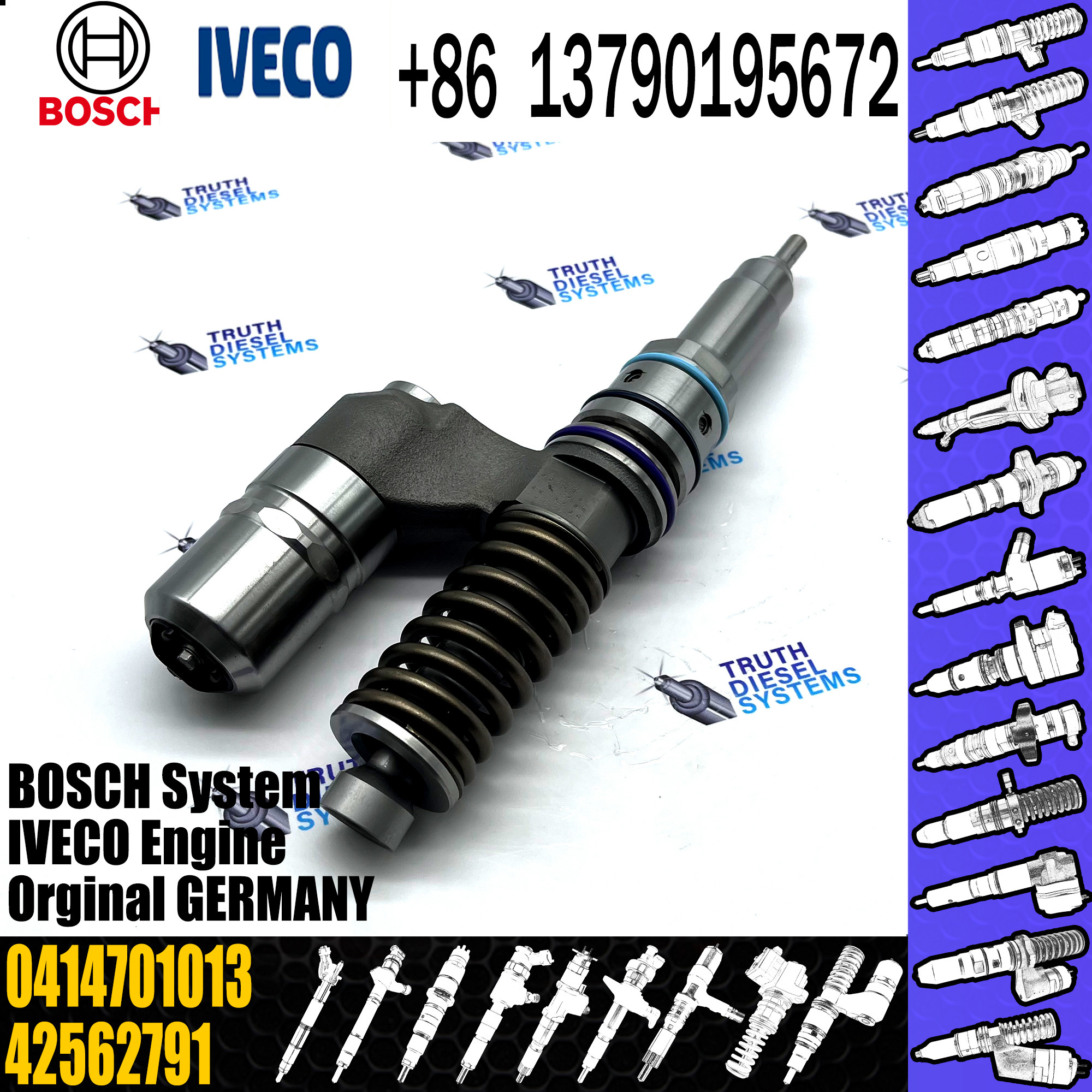 BOSCH injetor 0414701013 0414701052 0414701083 Diesel fuel Unit pump 42562791 2995480 2998526 for IVECO Fiat engine