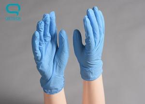 China Blue Disposable Clean Room Nitrile Gloves Class 100 wholesale
