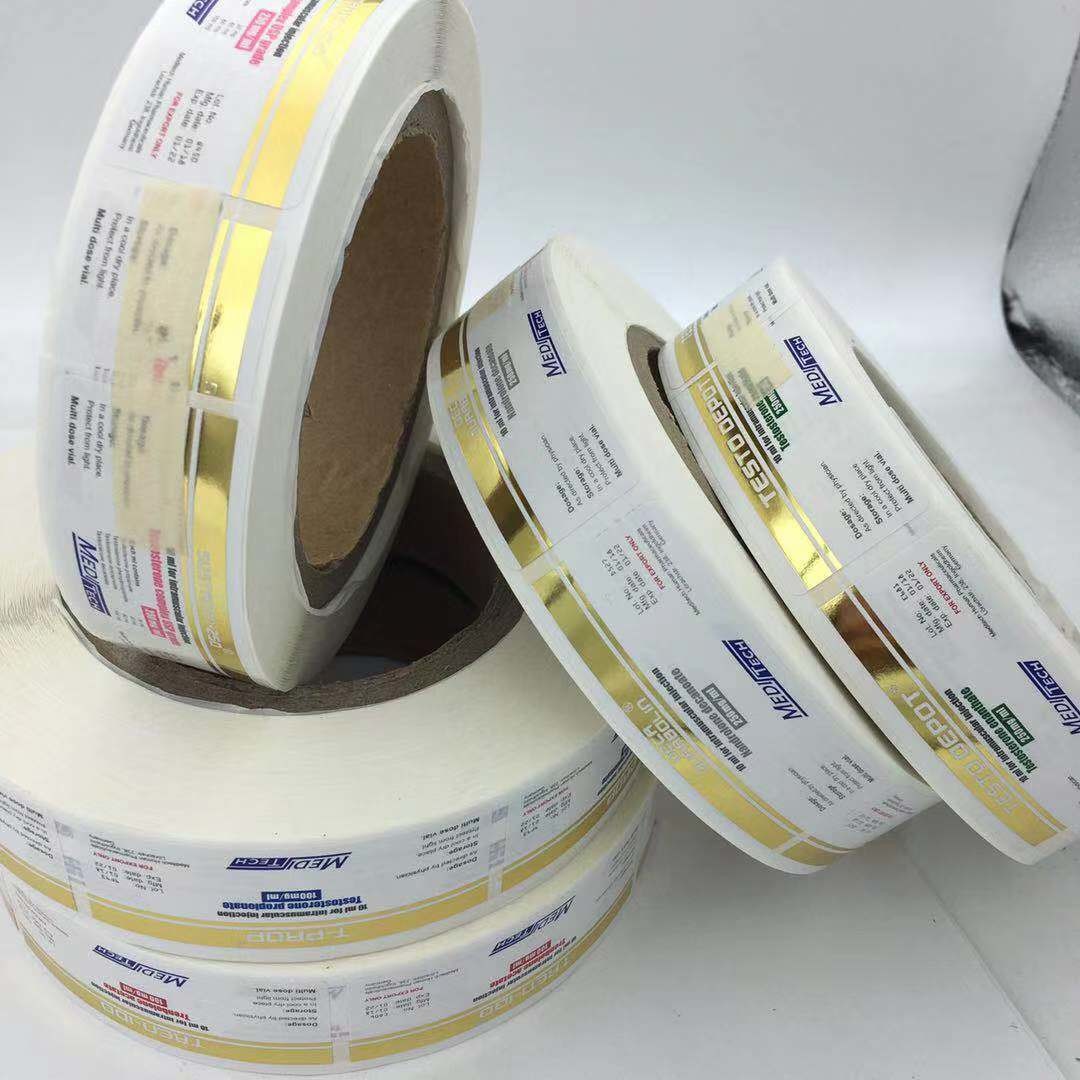 Water Resistant 26mm Wide Gold Foil Packaging Box CMYK color For Vial