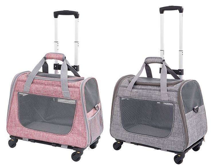 Oxford Fabric Pet Travel Carrier Bag Strong Heavy Duty Dog Friendly Trolley Bag