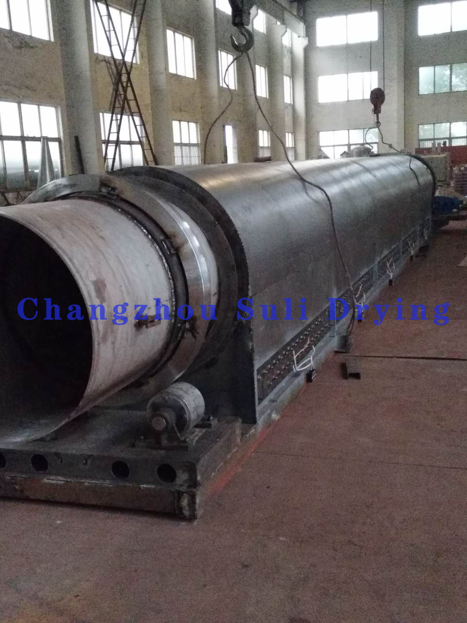 Revolving Cylinder Drum Drying Machine Direct Rotary Dryer For Sugar Salt