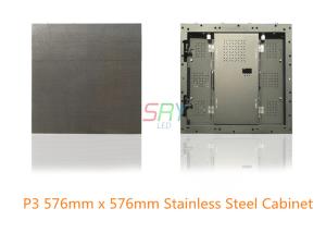 China Black Color Stainless Steel LED Display Cabinet Fixed Installation wholesale