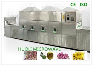 China 36KW Flower Dryer Machine Flower Microwave Dehydrator Tunnel Type wholesale