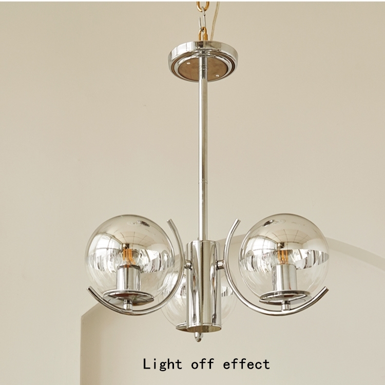 Modern Chrome Chandelier Bedroom Dining Room Art E27 Glass Ball Chandelier (WH-MI-407)