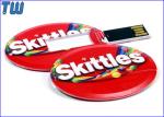 Oval Card Design USB Pen Drive Full Color Digital Printing Advertising Gifts