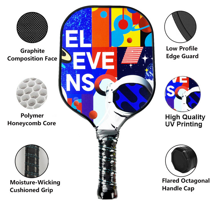 Pp Honeycomb Pickleball Racquet 3k Carbon Fiber Hard EVA Graphite Pickleball Paddles