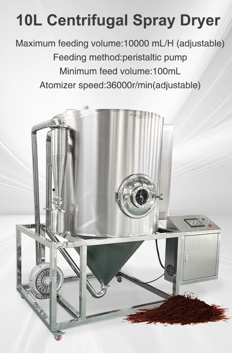 10L coffee Milk Whey Protein Powder Spray Drying Machine Nozzle Centrifuge Spray Dryer