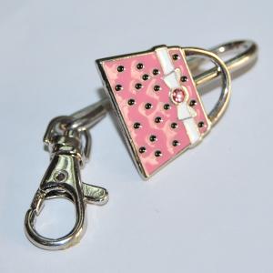 China Silver / Antique Silver Sanding soft enamel purse key finder wholesale
