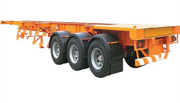 40 T Flat Bed Semi Trailer Truck 40 Feet Skeleton Container transport Tractor Trailer