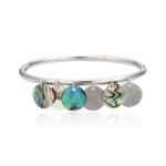 Luxury jewelry vintage colour shell bangle 14k rosegold Stainless steel bracelet