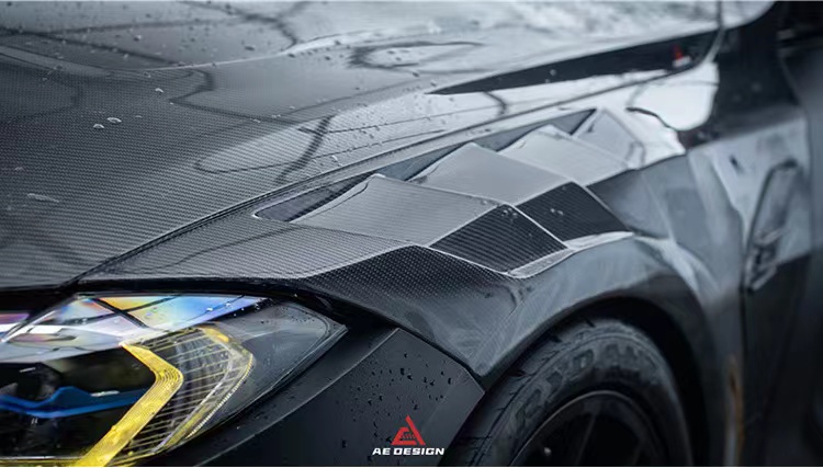 For BMW M3 M4 G80 G82 Carbon Fiber Fender M3 M4 G80 G82 Upgraded AE-style Carbon Fiber Fender Lightweight