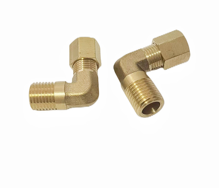 Brass 90 Degree Elbow Fitting Compression 1/4x1/4 NPT