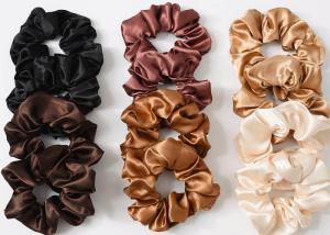 China satin fabric gold black hair extension scrunchies accessories women's head rope matching headwear spot wholesale wholesale