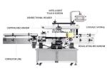 Flat Bottle Double Side Sticker Labeling Machine PLC 50Hz