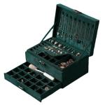 Travel Leather Jewelry Storage Organizer Box For Luxury Pendant Rings And