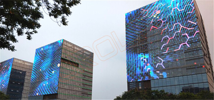 Lightweight High Brightness Outdoor Transparent Mesh LED Display