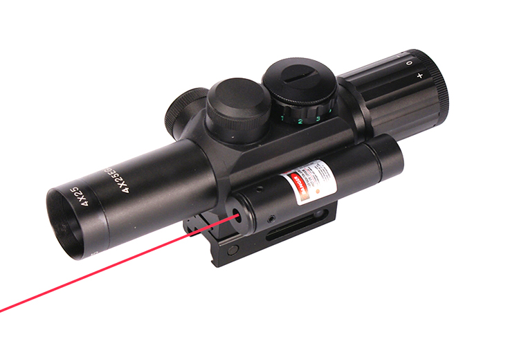 M6 Tactical Red/Green Sight with 4X Magnification and Red Laser Lightweight 435g