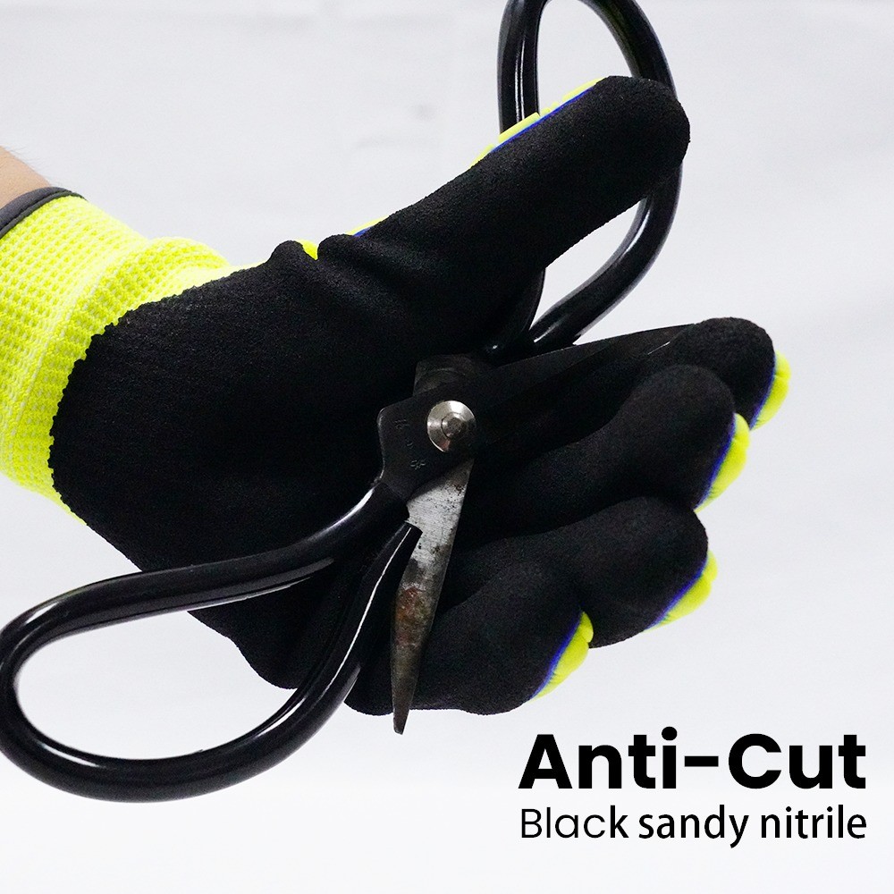 Thermoplastic Rubber Impact 4X42CP Gloves 13 Needle Nitrile Sanding Anti-Collision Gloves: Ultimate Safety Protection, Comfortable, Breathable and