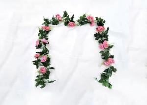 China Wedding Backdrop Arch Wall Hanging Artificial Rose Flower Garland wholesale
