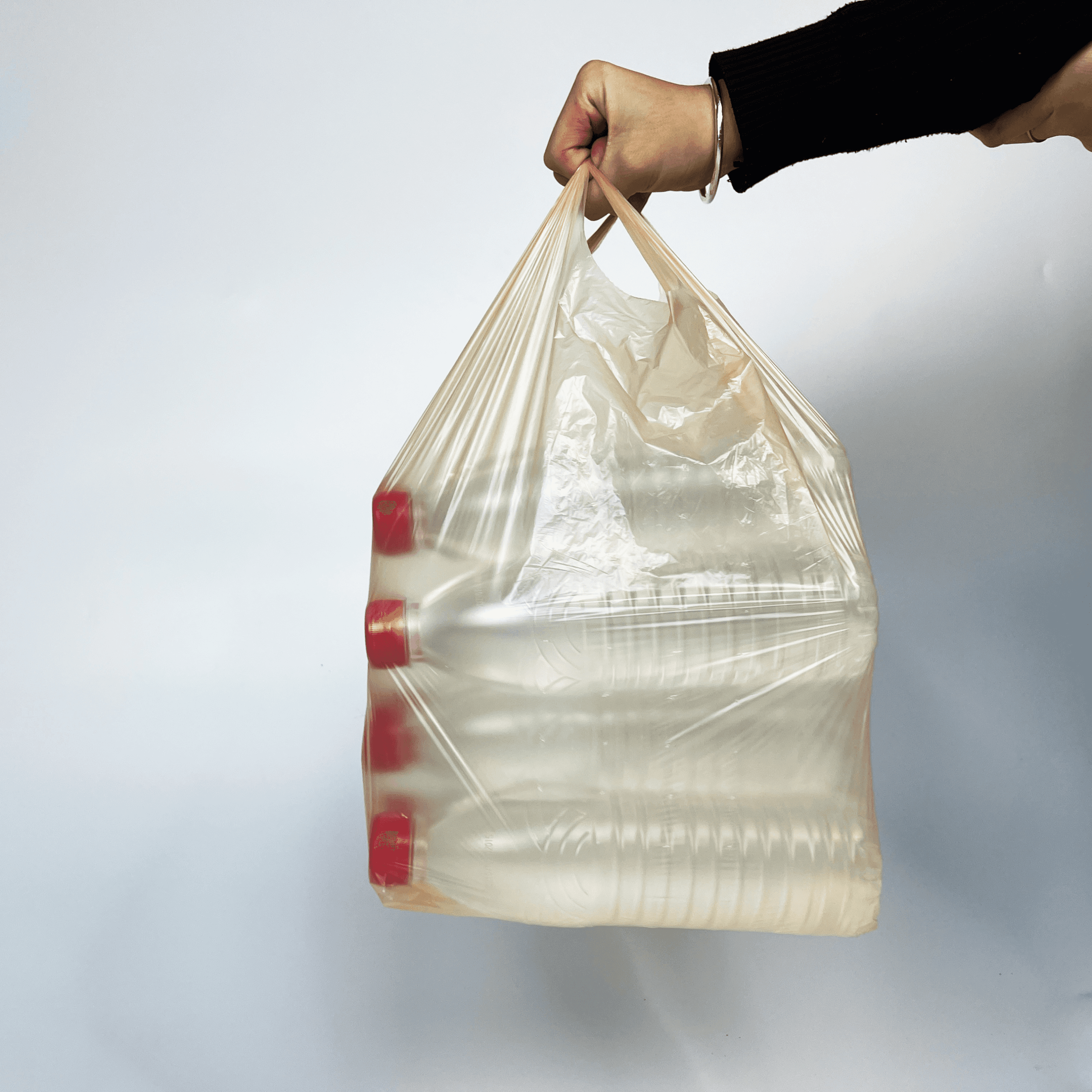Custom Poly Plastic HDPE T Shirt Style Plastic Bags For Food Vegetables Packaging