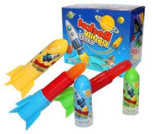 China Rocket Shape Lipstick Fruit Lollipops Halal Assorted Flavor For Children wholesale