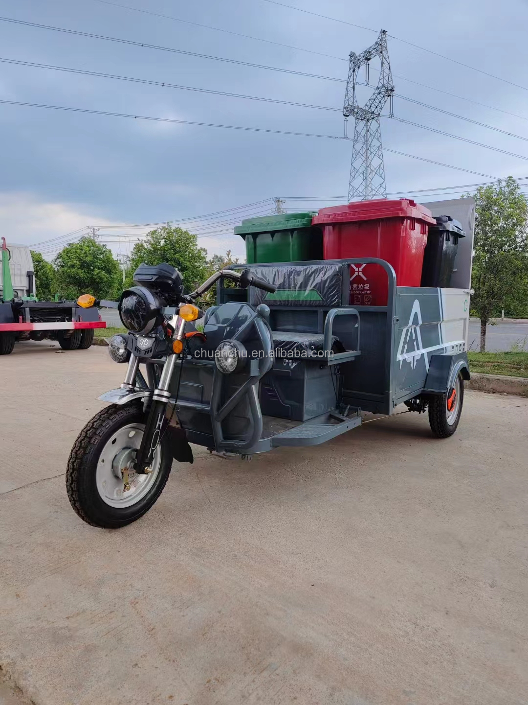 3 Wheel Pure Electric Tricycle Environmentally Friendly For Waste Management 53 km/H
