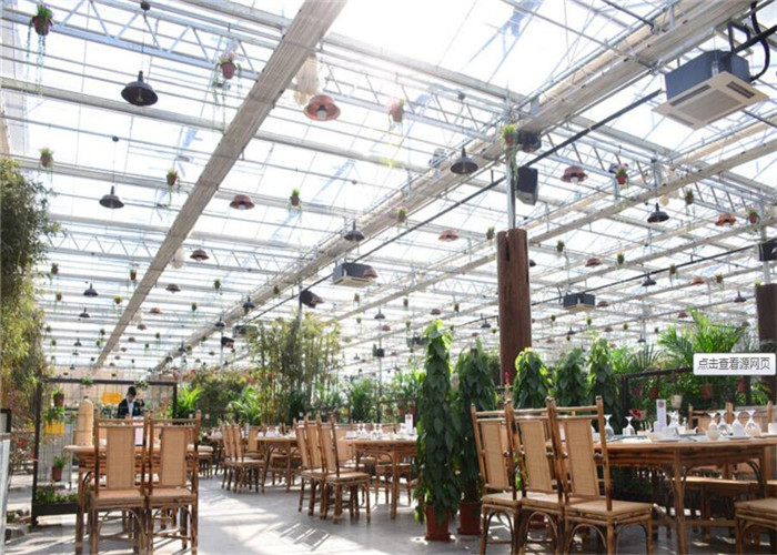 Easy Installation Garden Greenhouse , Polycarbonate Sheets Greenhouse Custom Span Width