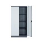 2 Doors 0.6mm Flat Filing Cabinets Office School Knock Down Steel File Storage