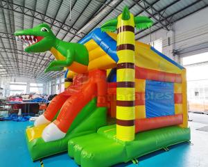 China Mini Dinosaur Bouncer Inflatable Bounce House With Slide wholesale