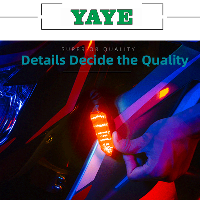YAYE 2 pcs Motorcycle Rear Turn Signal Lamp Sequential Indicator Light Normal Light