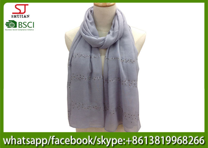 China supplier stripe silver shawl gilding spring summer pink scarf 70*180cm 20%Cotton 80%Polyester keep warm