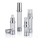 Cosmetic Airless Pump Bottle 10ml 15ml 20ml 30ml Round Shape With Cap