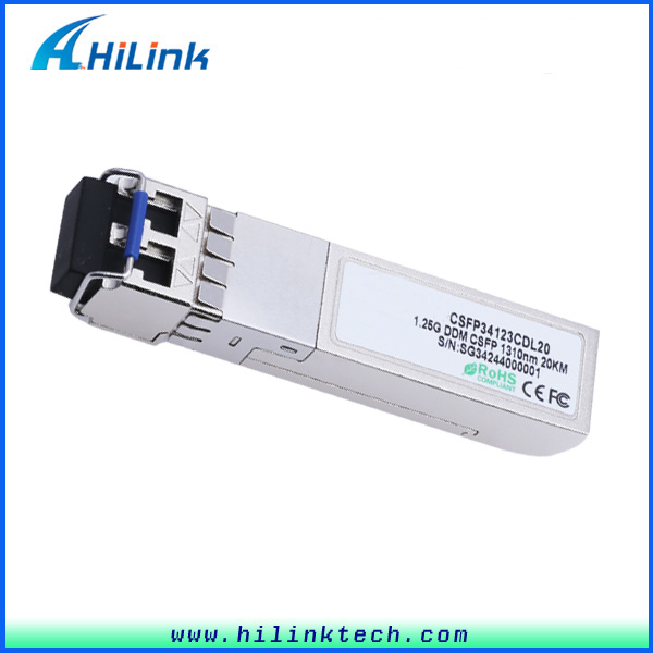 CSFP Optical Transceiver Module 155M/1.25g/2.5g Compact Bi-Di SFP 20km 1310nm TX 1490nm RX