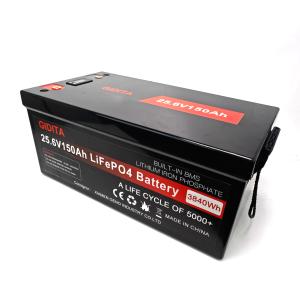 China KC / CE Certification 150Ah LiFePO4 Battery 25.6V Solar Lithium Battery wholesale
