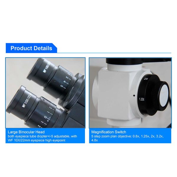 OPTO-EDU 3.2x - 192x Binocular Forensic Comparison Microscope with LED Illumination for Student and School Applications