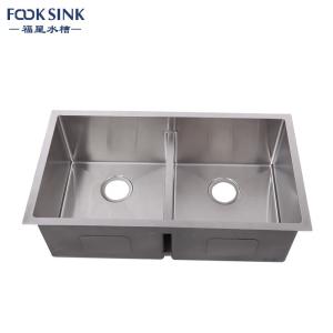 China Undermount Double Bowl Undermount Sink , Rectangular Commercial Double Bowl Sink wholesale
