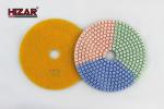 3-Color 4 Inch Diamond Wet Polishing Pads For Polishing Marble Granite Concrete