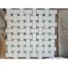 Carrara White Bathroom Marble Mosaic Tile Chevron Pattern SGS Standard for sale