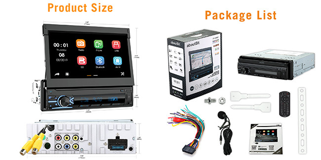 Wired Carplay Single Din Car Radio Android Auto Android Mirror Link Car Stereo MP5