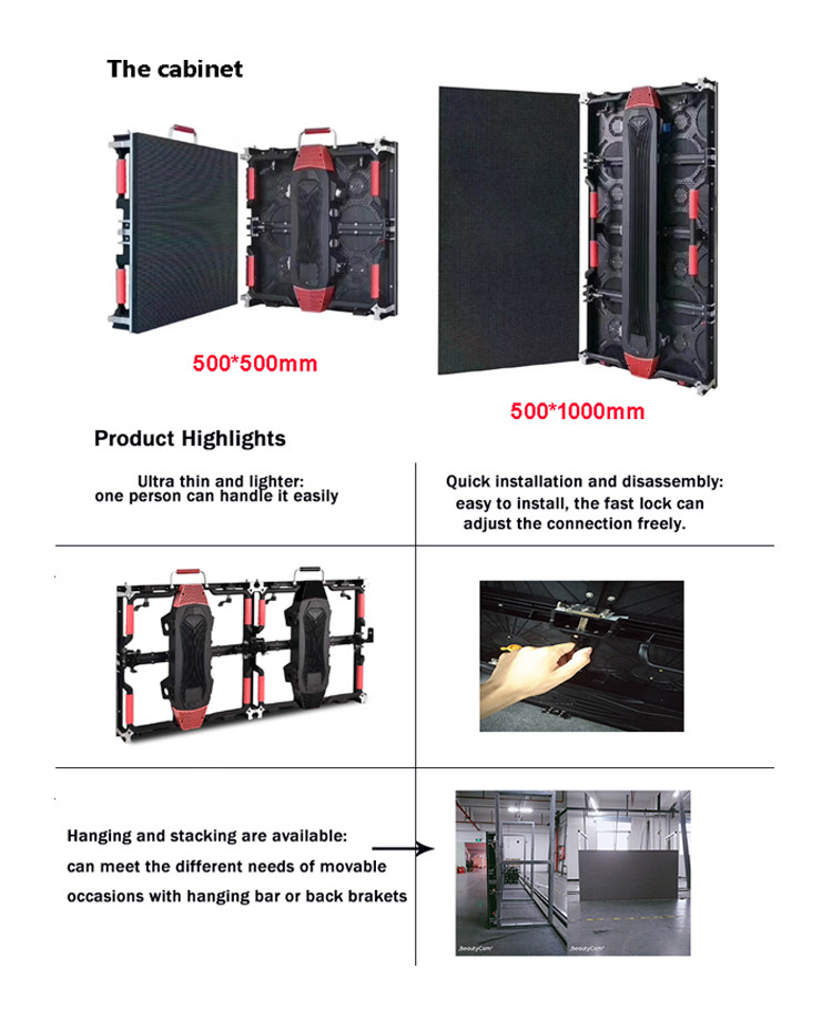 Excellent Visual Effect P4.81 Rental LED Video Wall