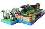 Dinosaur Themed Inflatable Fun City , Commercial Kids Inflatable Jumper
