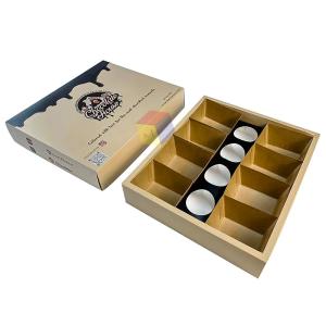 China Recycled Food Paper Gift Box Kraft Paper Foldable Takeaway Paper Dessert Boxes wholesale