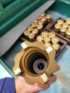 China High Speed Rock Magnetic Retractable Drill Bit Golden Color 34-115mm Dia wholesale