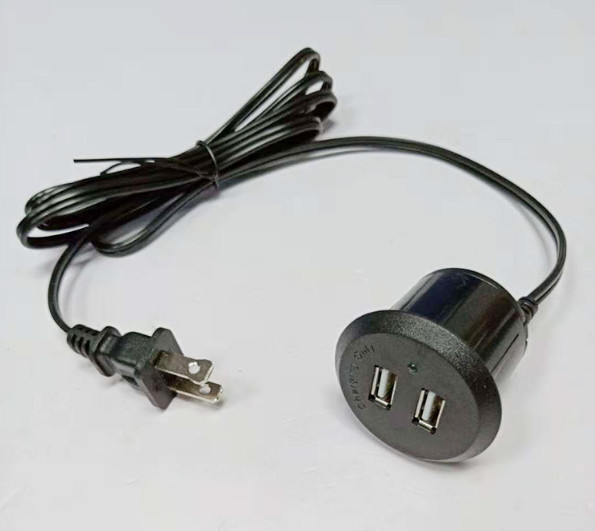 UL Certified Dual USB Power Adapter Conference Table Socket / USB Charger Socket