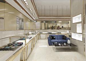 China Nice Contemporary Jewelry Display Cases Decorated With LED Strip Lights wholesale