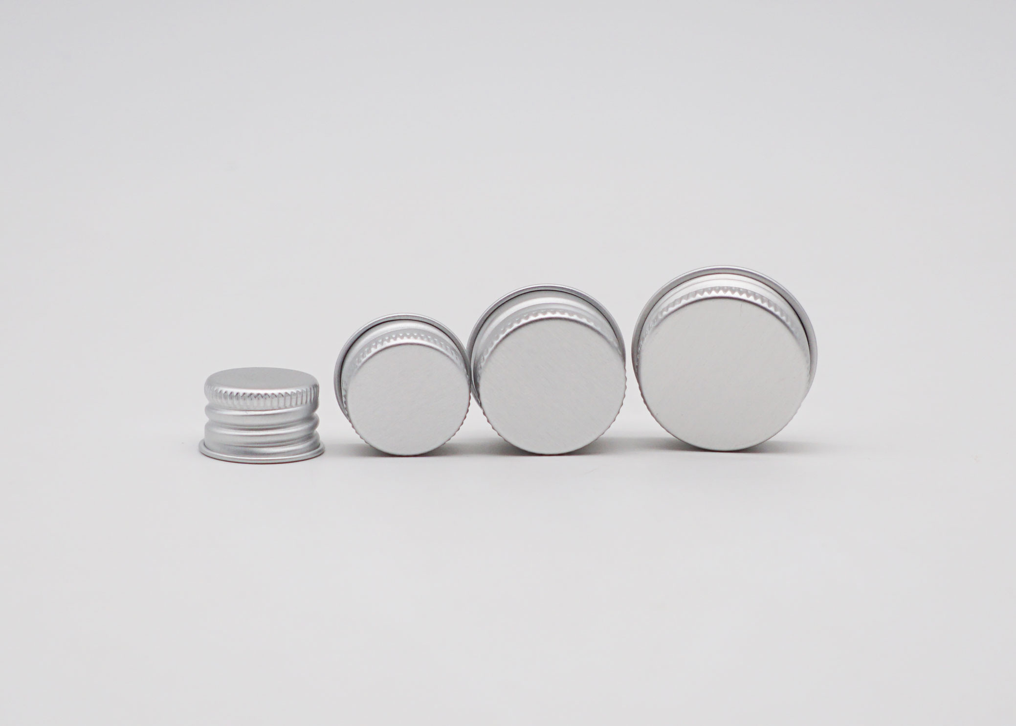 20mm Silver Aluminum Plastic Screw Cap For Pill Bottles