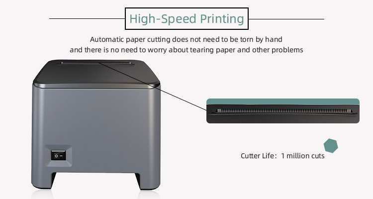 AC 110V/220V Input POS 80 Thermal Printer with Thermal Receipt and Barcode Private Mold