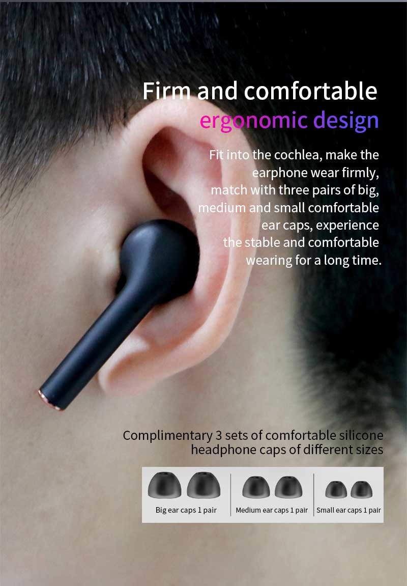 5.1 True Wireless Stereo Music Earphone IPX5 Waterproof