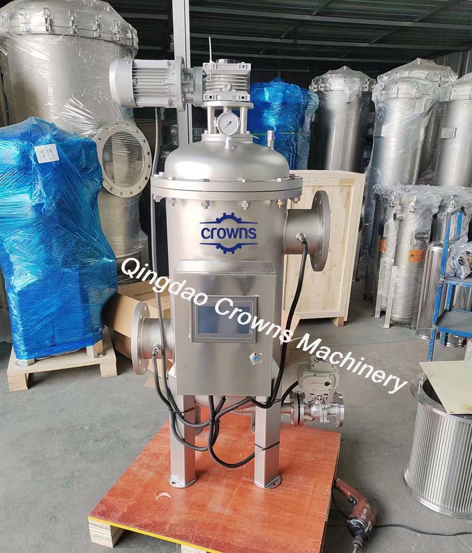 Industrial Scraper/Brush Type Stainless Steel Auto Self Cleaning Filters Housing Machine For Chemical Honey Syrup