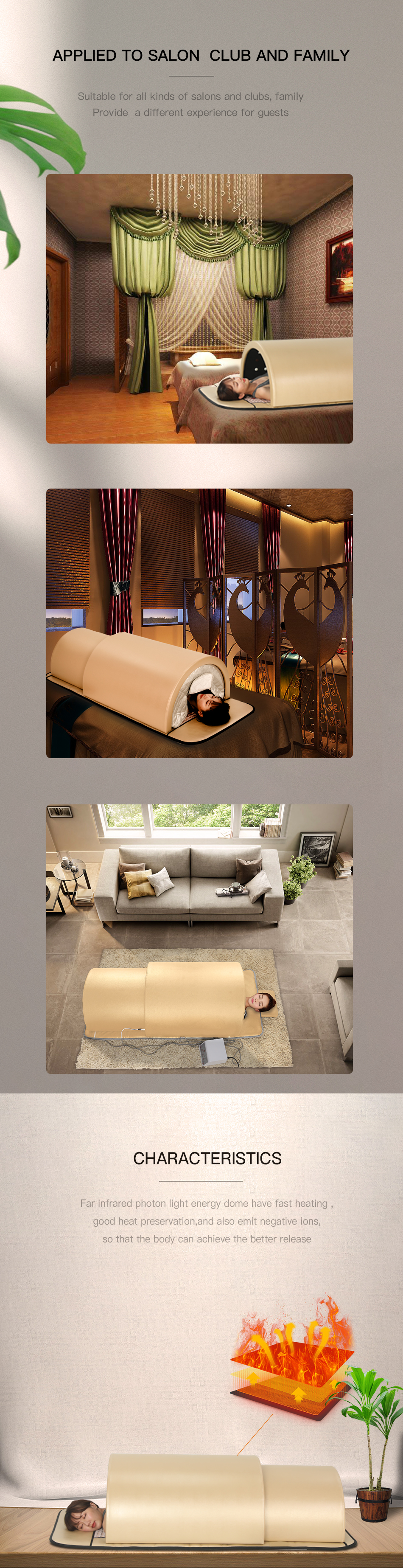 Home Spa Personal Red Light Infrared Sauna Dome Therapy Bed Portable 180x80